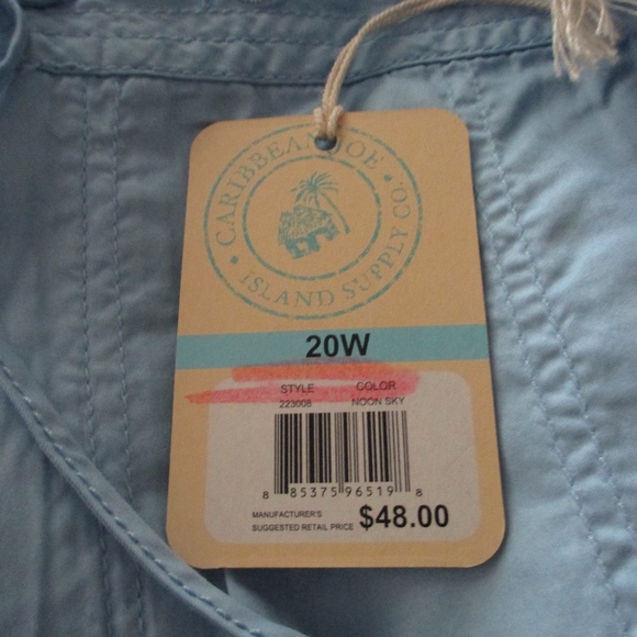 NWT - CARIBBEAN JOE blue shorts - sz 20W - $48.00 - Picture 2 of 3